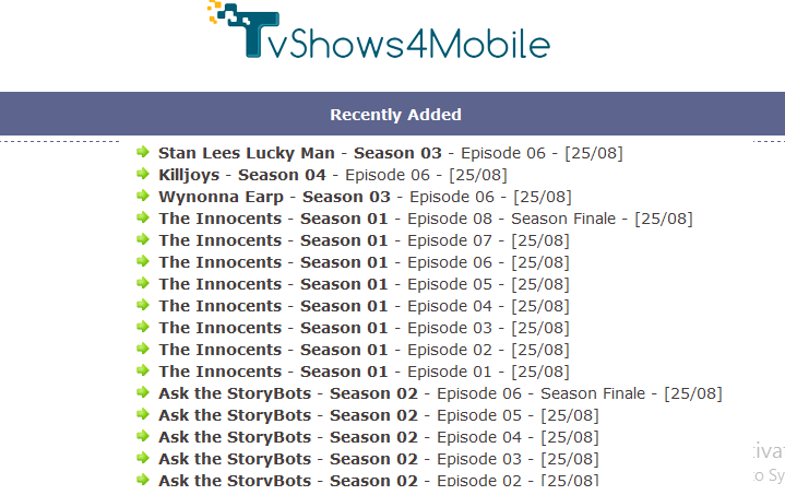 tv shows mobile download